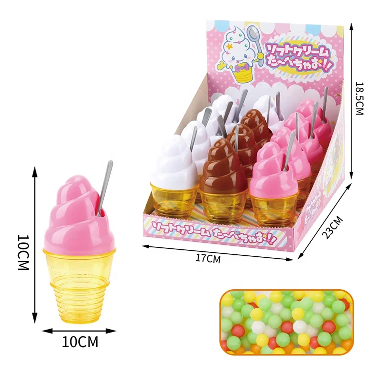 Hot selling children toys colorful Ice cream cup shapes plastic toys for gifts candy toys