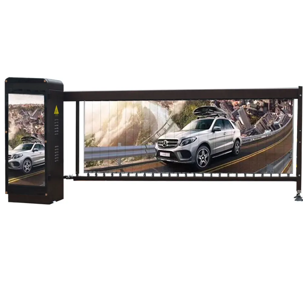 Outdoor Security Protection Automatic Advertising Barrier Gate Arm bar for Entrance Access Control System Single Arm Barrier