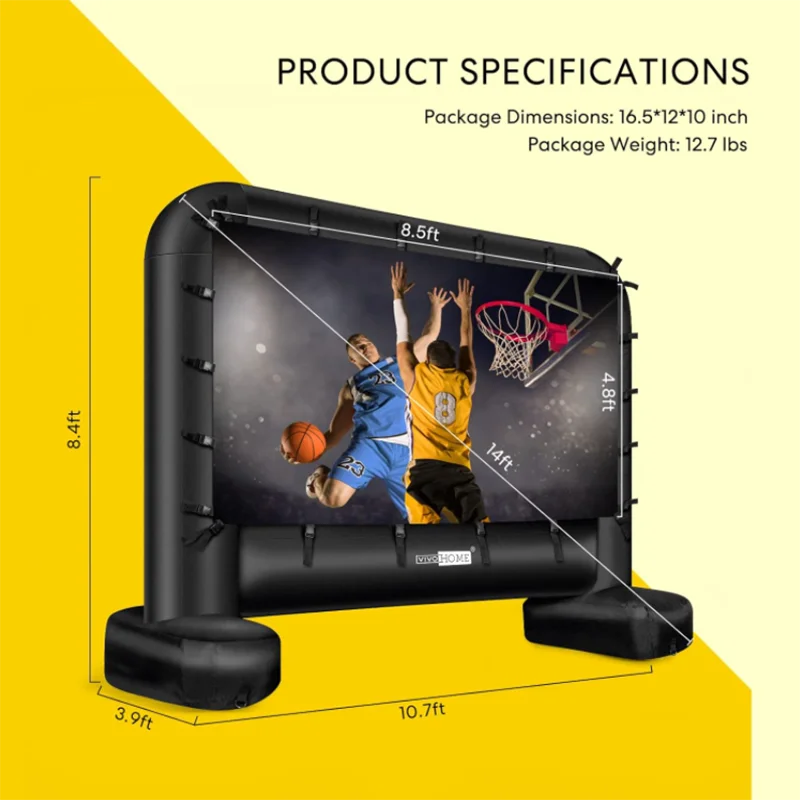 16ft Movie Screen Giant inflatable Cinema Screen Outdoor Inflatable Screen For Sale