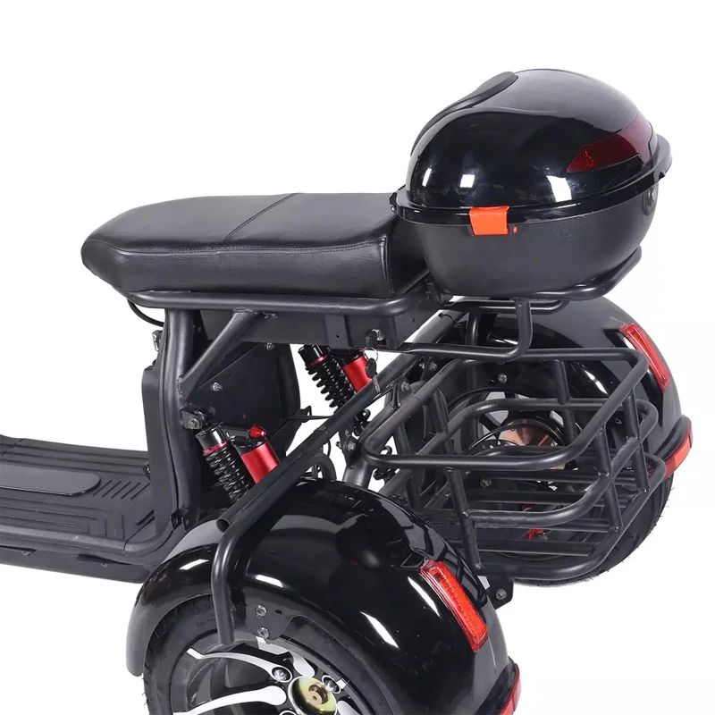 OT2808 1000w 2000w 60v12AH/20AH li-on battery adult three wheel motorcycle electric scooter with golf bag holder / fat tire golf