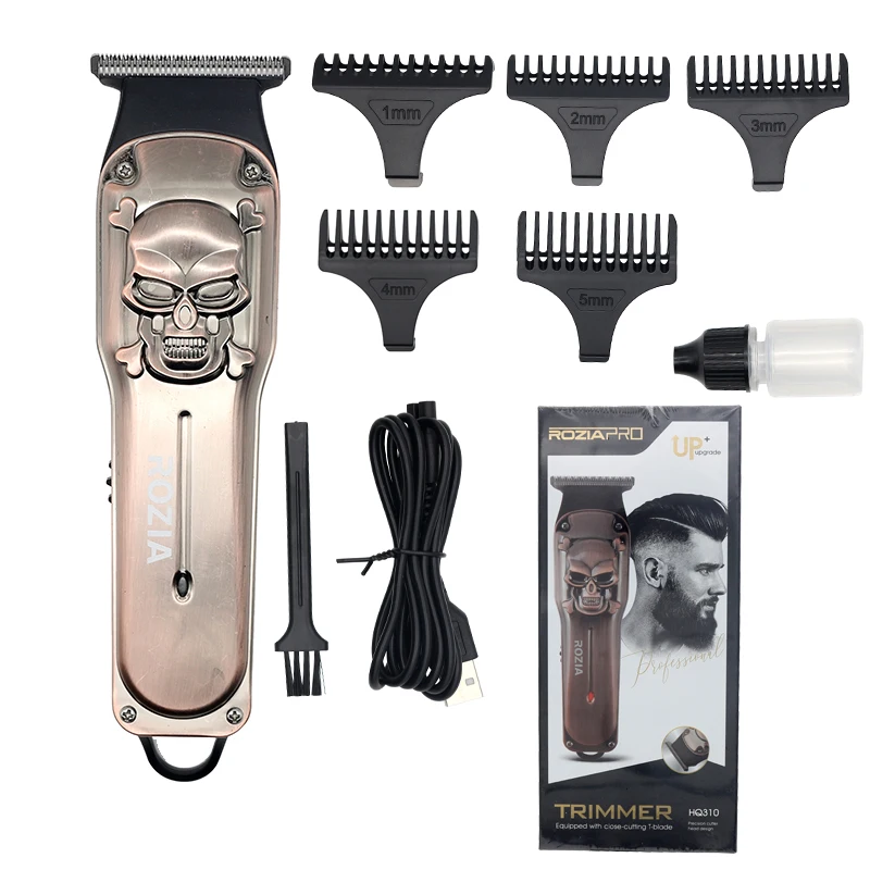 Rozia Electric Hair trimmer & clippers skull stamp  hair clipper blade  machine professional  hair cutting machine For Men