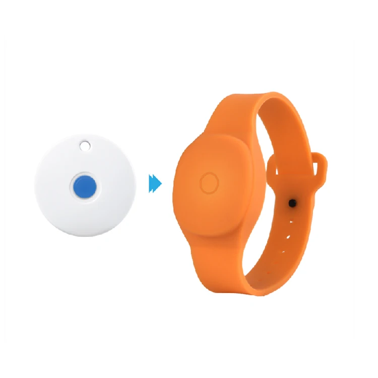 Quuppa  AOA position tag of  nRF52832 Lis2DH with NFC RFID  wristband Portable Small Beacon With Buzzer SOS Button  Sensor