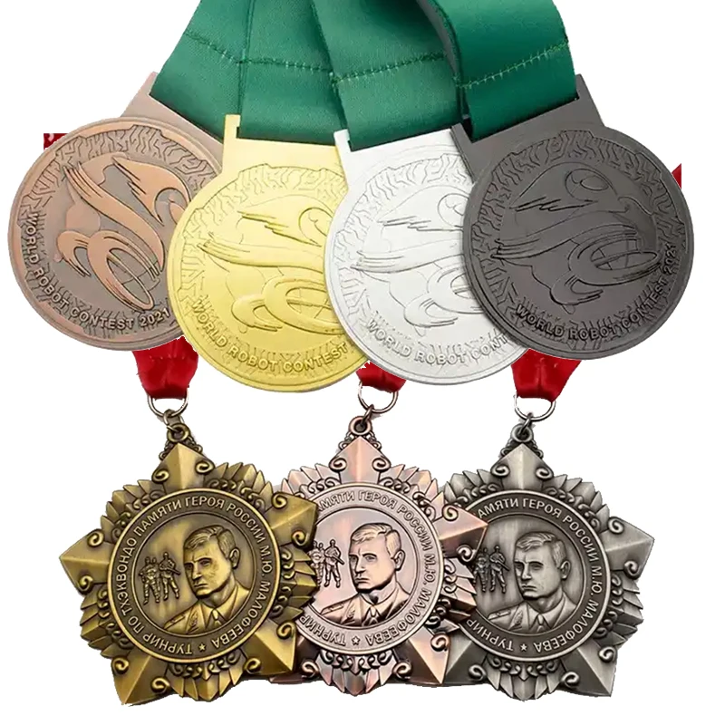 Hot Sale 2024 Copper Brass 3D Designs Award Medals Custom Sports Marathon Karate medal