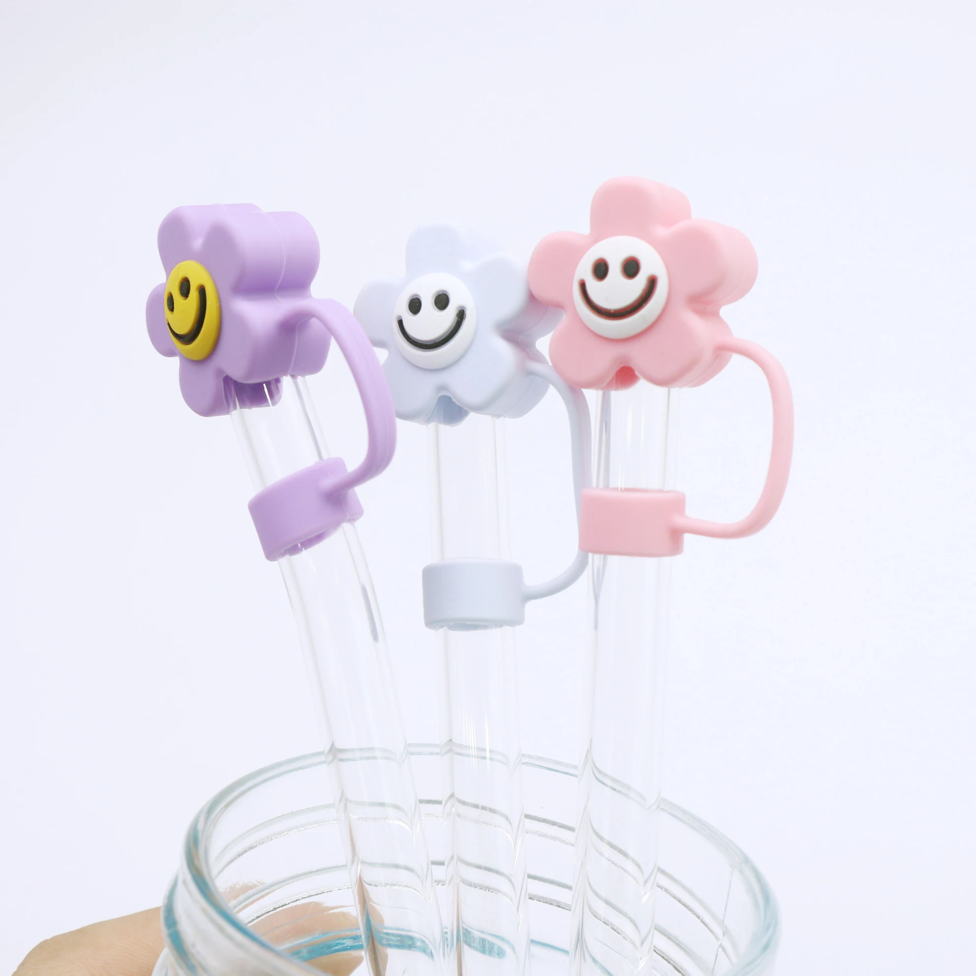National Logo Straw Cap Set Compatible Cups Fits 10mm Straws Nature Cap Reusable Silicone Straw Cover