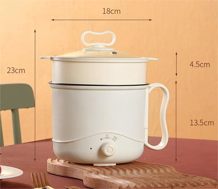 Hot Selling All-in-one Household Mini Small Non-stick Electric Cooker Hot Cooking Pot with Steamer Layer