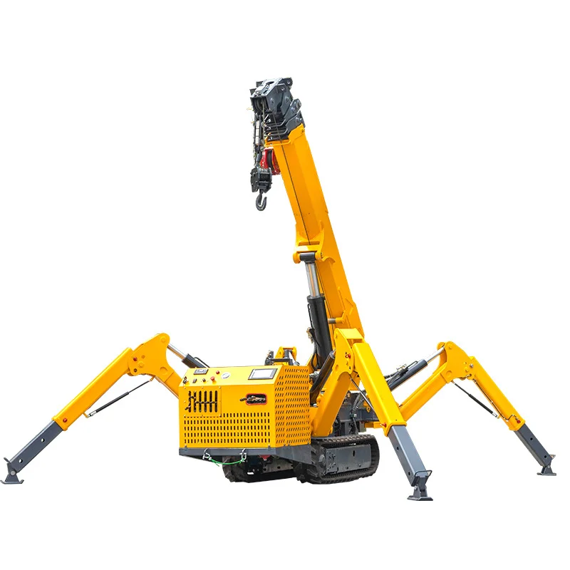 China Factory Price Customize Hydraulic Crawler Spider Crane Telescopic Outrigger Mini Mobile Spider Crane For Sale