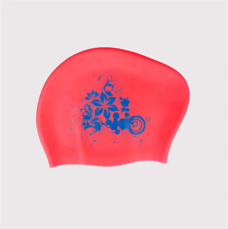 Высококачественные плавательные шапочки для девочек, большая Водонепроницаемая силиконовая шапочка для плавания