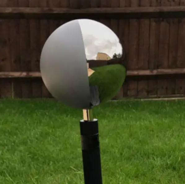 VFX HDRI 12cm Chrome Ball with Grey Ball Profession Camera Reflector Stainless Steel Hollow Sphere
