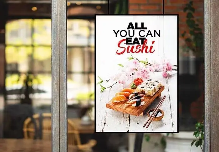 Ultra High Brightness 65inch  3000nits Slim  Wall Mounted Advertising LCD Display Window Facing Digital Signage Monitors