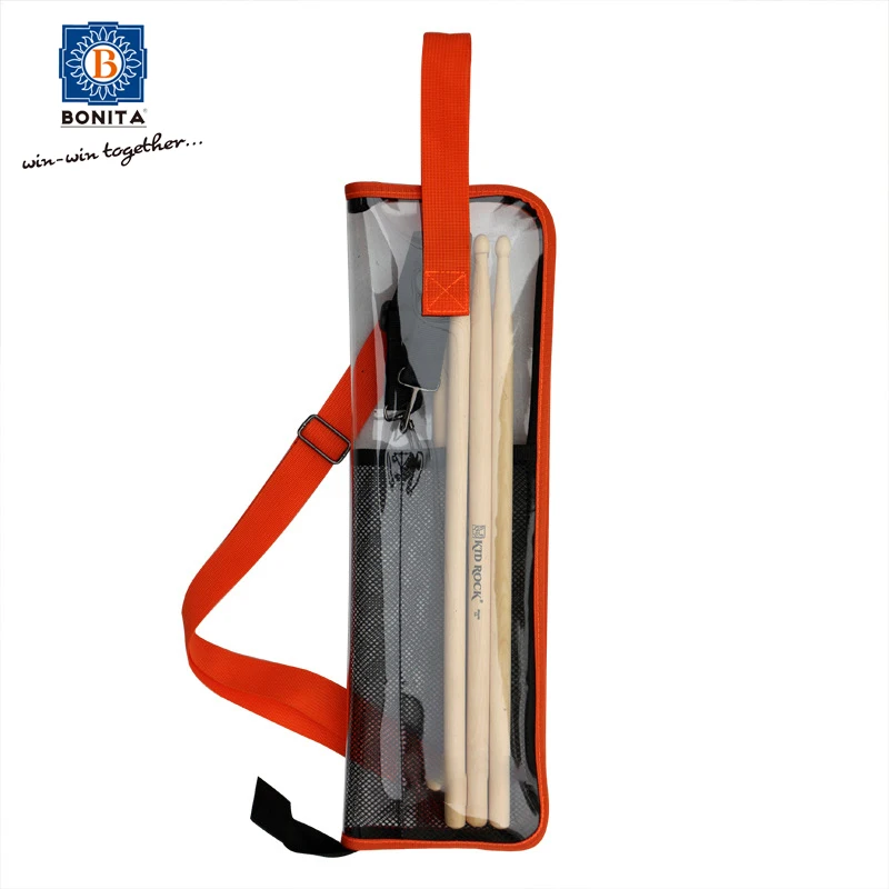 Wholesale thickening high quality drum sticks bag PVC portable drumsticks storage bag