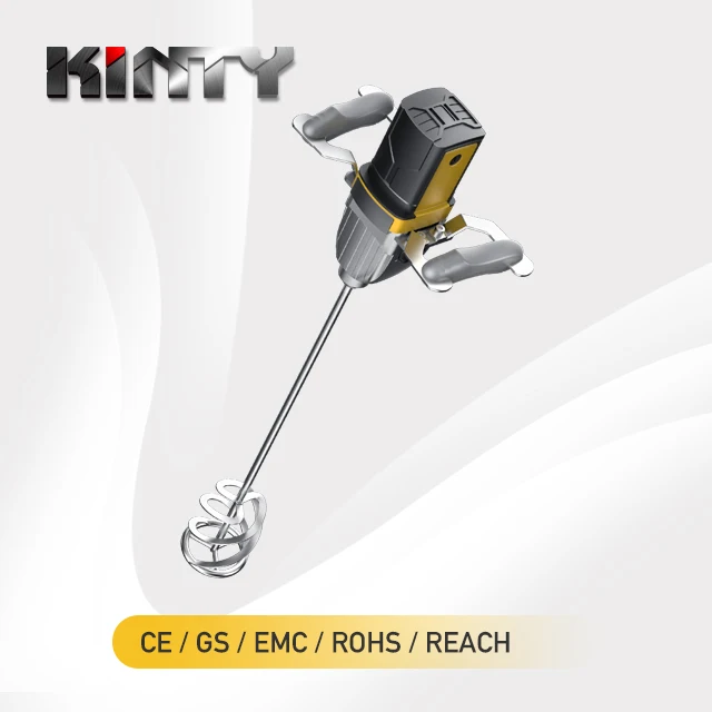 KINTY Mini Electric Hand Mixer Home Use 1700w Small Shaft Paddle Type Concrete Mixer With Electricity For Paint Plaster
