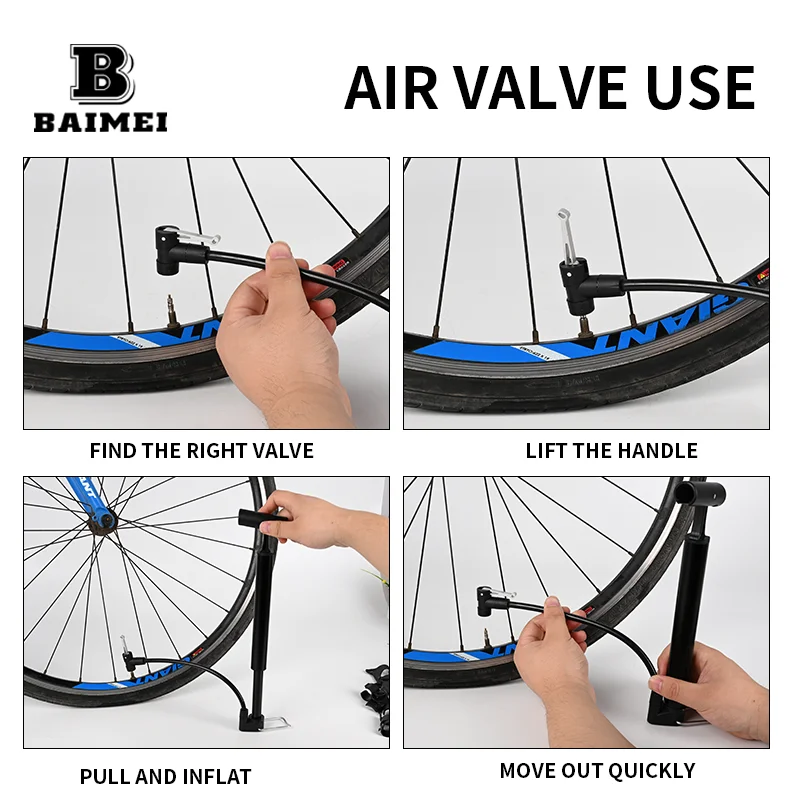 BM Portable Mini Bike Pump Ball Pump Cycling Road Bicycle Air Pump Suit