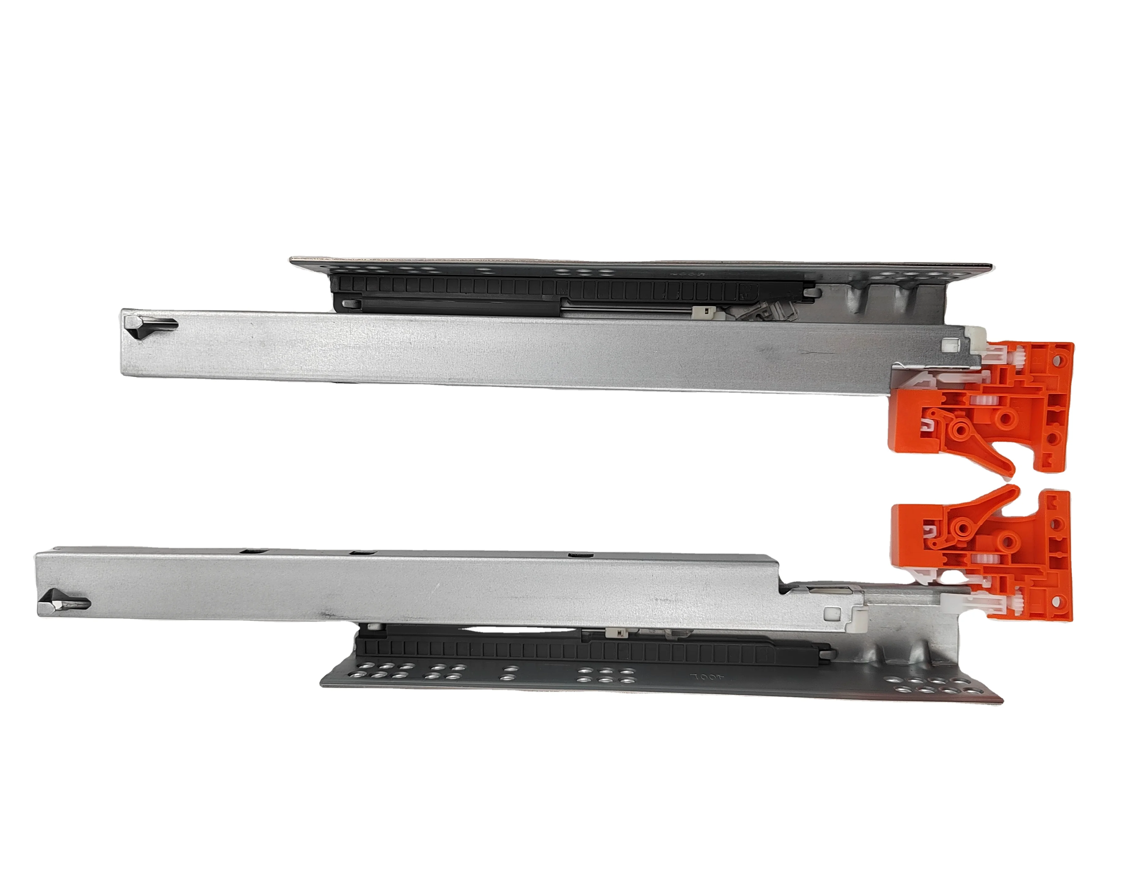 Custom Steel Concealed 3 Folding Drawer Guide Kitchen Metal Telescopic Cabinet Rails Soft Closing Heavy Duty Drawer Slides