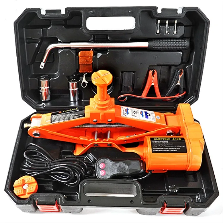 Фантастическое Качество Прочный 12 Вольт портативный 3 Тонны Электрический Автомобиль Джек комбо комплект