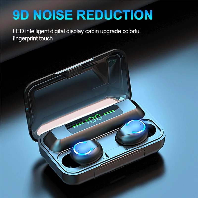 
Innoliance 2020 New Arrivals F9-9 TWS Earbuds Ipx7 5 Wireless Earphones Power Bank Big Ear Muff Headphone, For Bt 