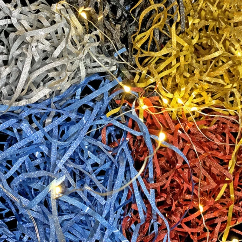 Tondo Starlight Paper Filament Filler Shredded Paper For Gift Box Packaging Eco Friendly Shredded Paper