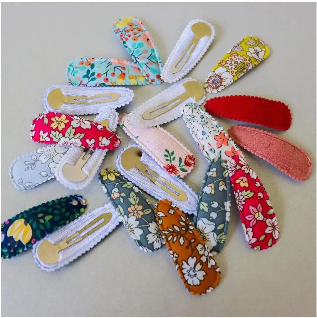 Girls handmade fabric snap clips baby girls hair clips toddler hair clips