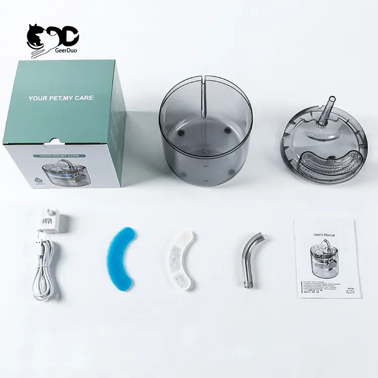 GeerDuo 2L Automatic Transparent Unique Design Triple Purification Infrared Sensor Function Pet Water Dispenser Water Fountain