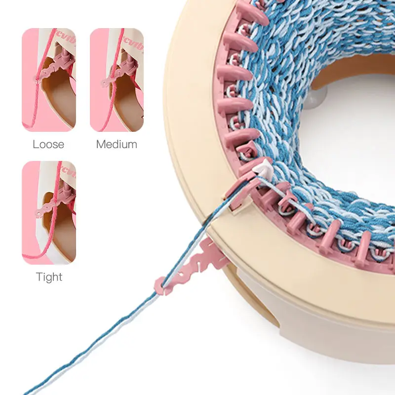 2024 New Sentro Diy Hat Knitting Machine Double Weaving Magic Loop Looms Cylinder Wool Circular Knitting Machine With 32 Needles