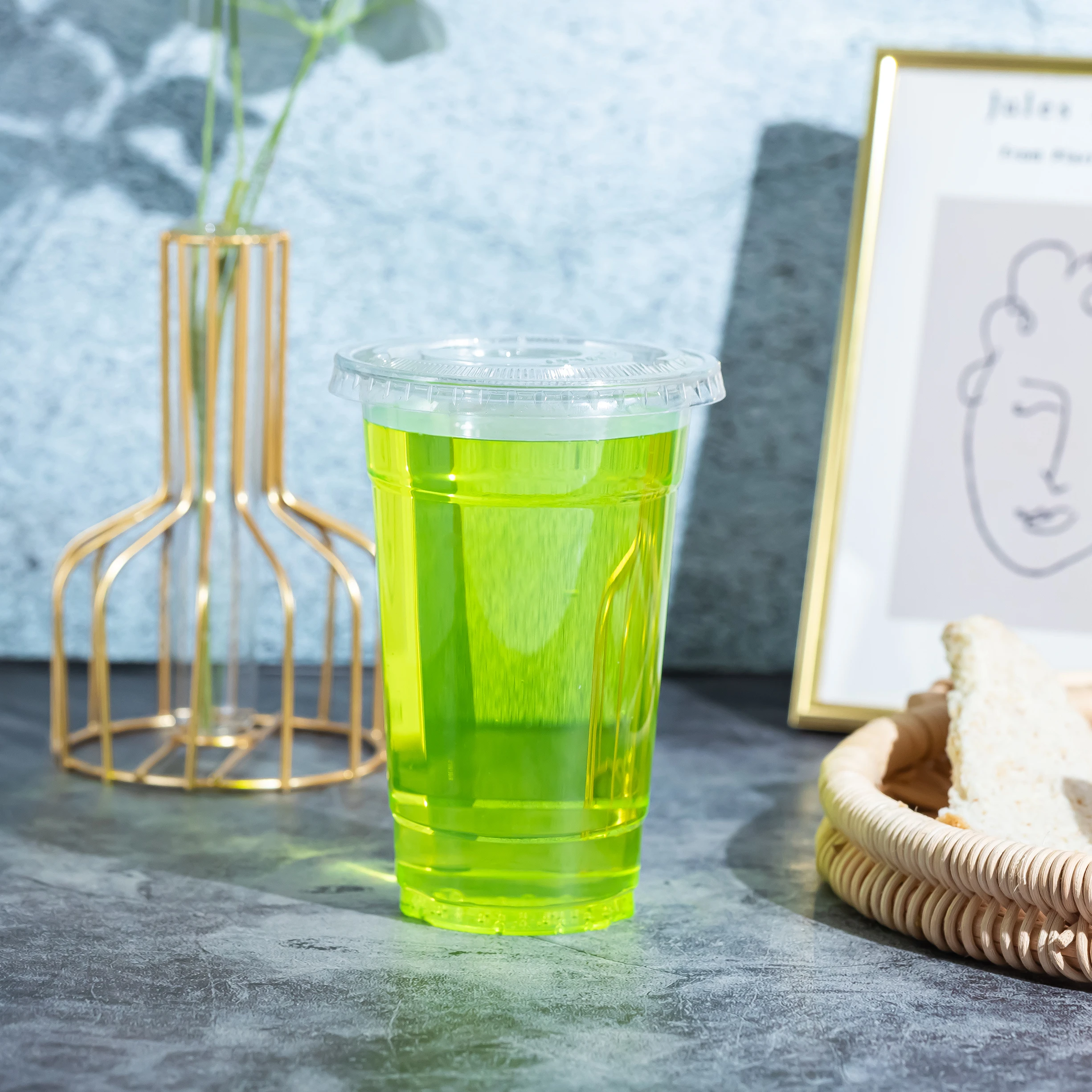 custom cheap price plastic tumbler custom logo recyclable disposable plastic cups 16 oz