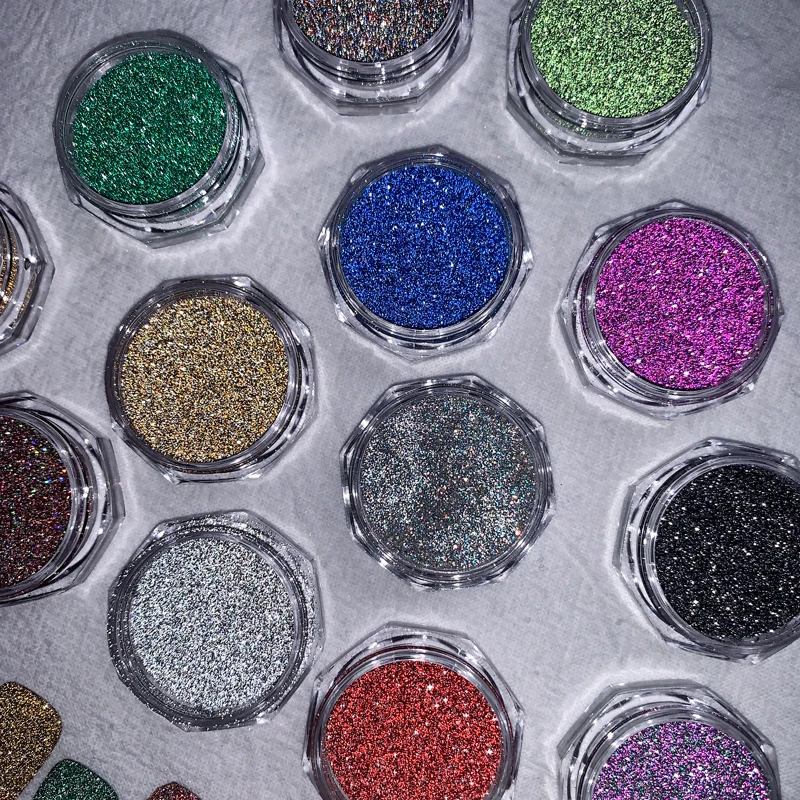 Wholesale bulk reflective glitter powder solvent resistant glitters diamond powder nail glitter powder