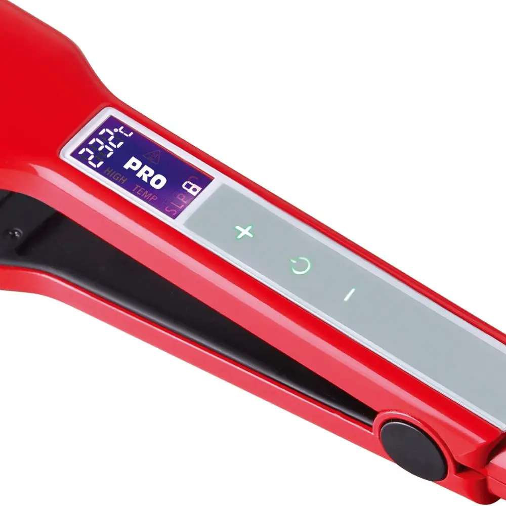 Red wide board touch screen hair straightener Hair straightener with gorgeous appearance and excellent quality