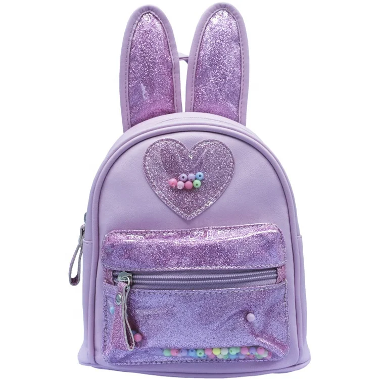 Children Small Rabbit Backpack Purse Cute Leather School Bags for Kids Girl BackPack Mochila Feminina