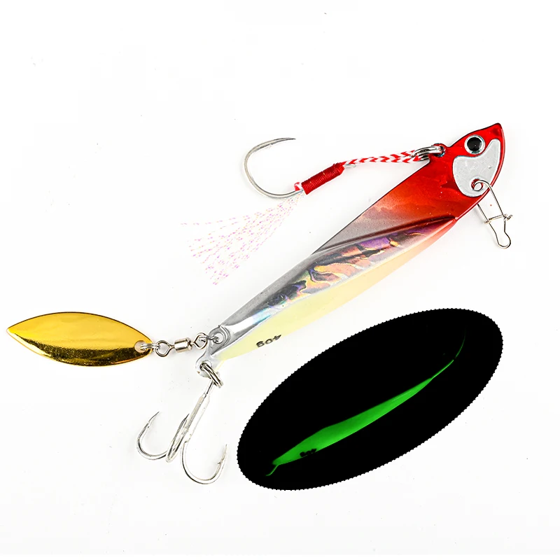 FUNADAIKO VIB Hard Metal Blade Casting Fishing Lure 40g Vibration Bait Sinking VIB Lures Fishing