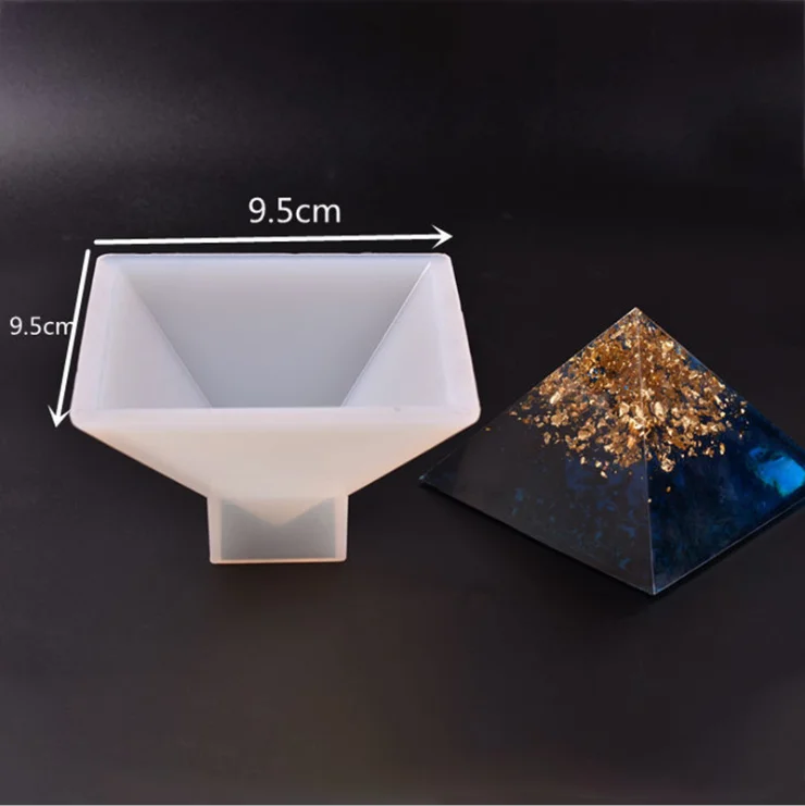 New 3d pyramid tower diy jewelry Decoration epoxy polymer clay silicone mold resin mold silicone