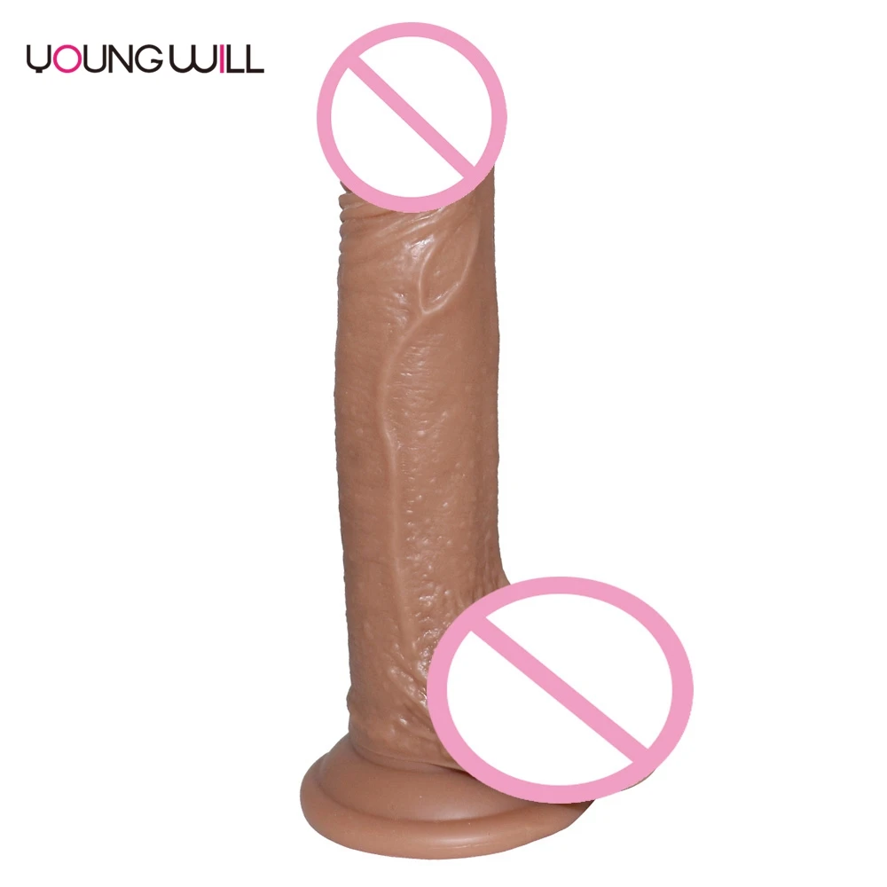 Real Skin Big Huge Flexible Anal Plug Femal Pen Cheap PVC  Penis Product Realistic Dildo Sex Toys For Women