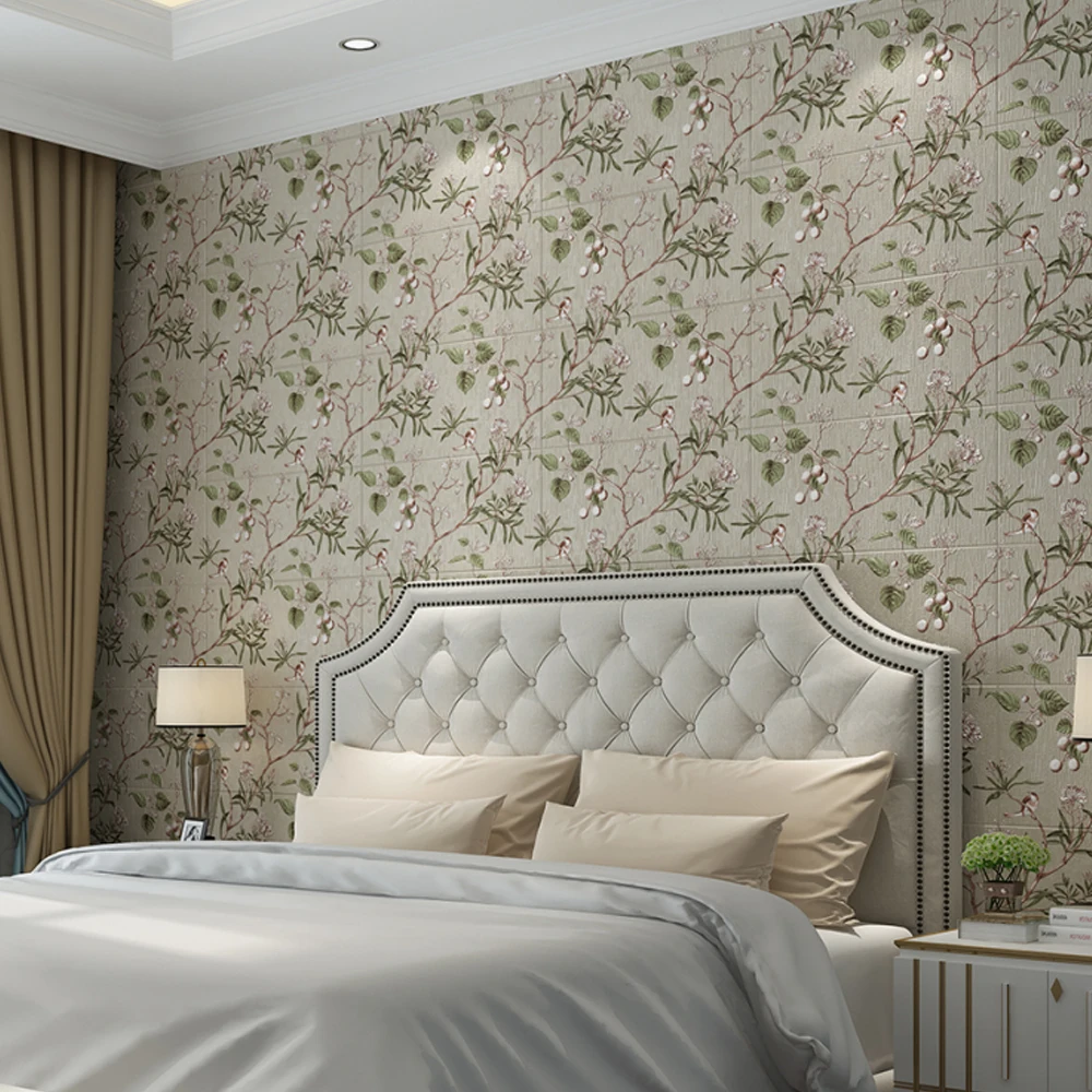 Matchable self adhesive 3d decorative wall foam tile