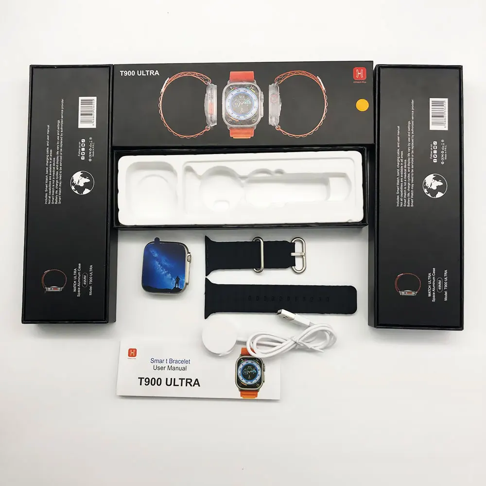 2023 New Series 8 Ultra Smart Watch T900 Ultra Full Touch Screen Wireless Charging Reloj Inteligente Smartwatch