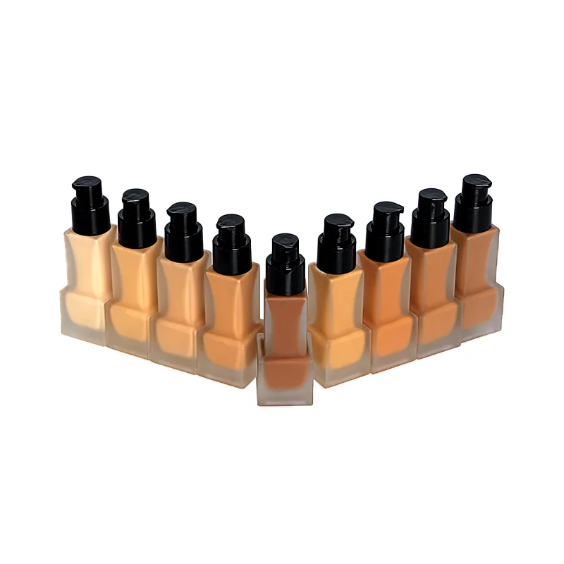 no logo matte makeup vegan for dark skin long-lasting full coverage waterproof private label cosmetics liquid foundation