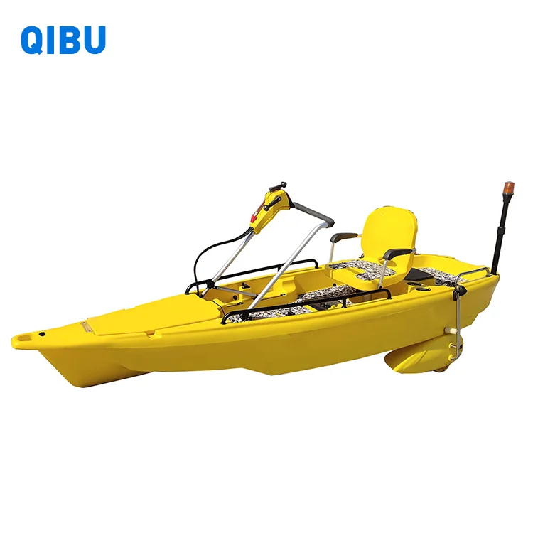 QIBU  2022 Pro Angler Sit On Top Jet power Fishing Kayak With Paddle And Rudder System Included For Sale
