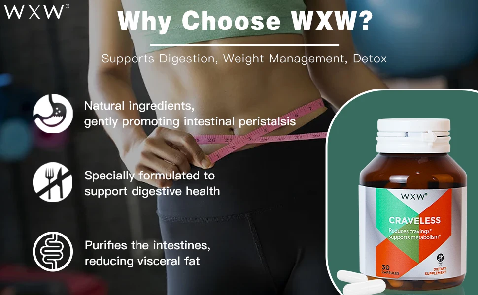 Stock WXW Weight Management Capsules Bloating and Constipation Relief Supplement Pill Milk Thistle Detox Cleanse Capsules