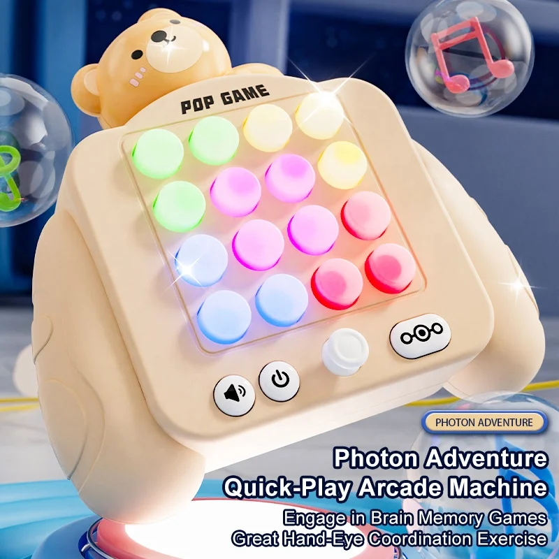OEM 5 игровой режим мультфильм 16 светодиодных кнопок светлая боевая игра Быстрый толкатель игрушка с памятью детская головоломка портативная игровая консоль