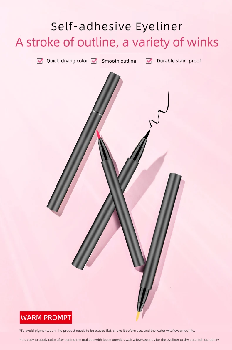 Wholesale young women self-adhesive natural eyeliner makeup