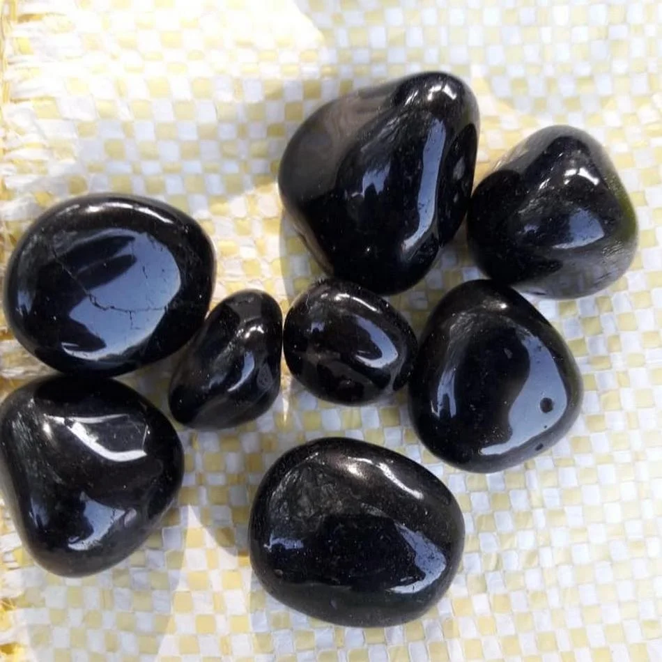 Высококачественная Черная ониксовая галька, обмотанная: драгоценный камень, обмотанный из рубинового агата, экспорт для украшения дома