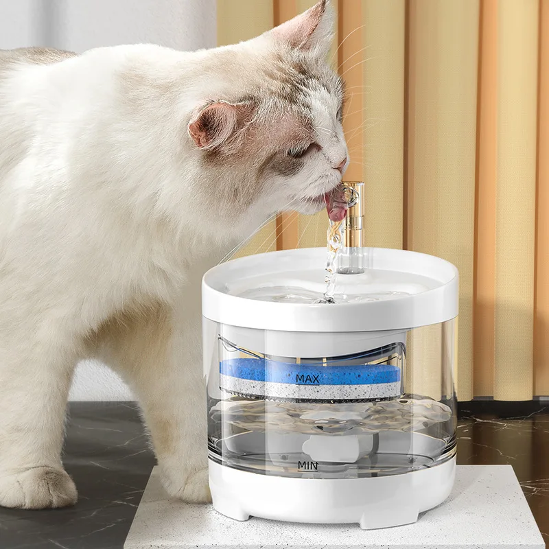 Pet Fountain 1.6L Automatic Cat Water Fountain Replacement Filters Faucet Kit Dog Water Dispenser for Cats Dogs Multiple Pets