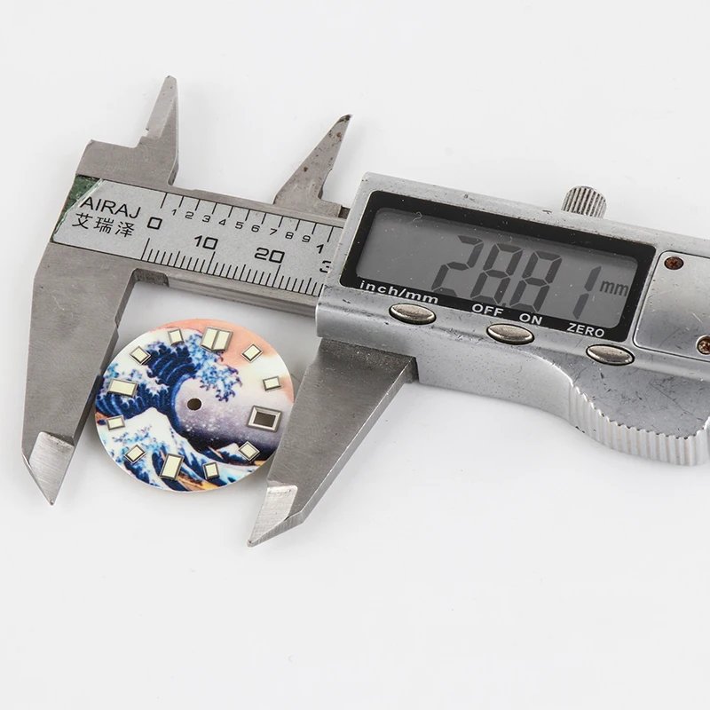 Циферблат наручных часов Tuna 6105 SBBN015 6109 SK007 полностью светящийся циферблат Kanagawa серфинг волна диаметром 28 5 мм замена для движения Sei-ko