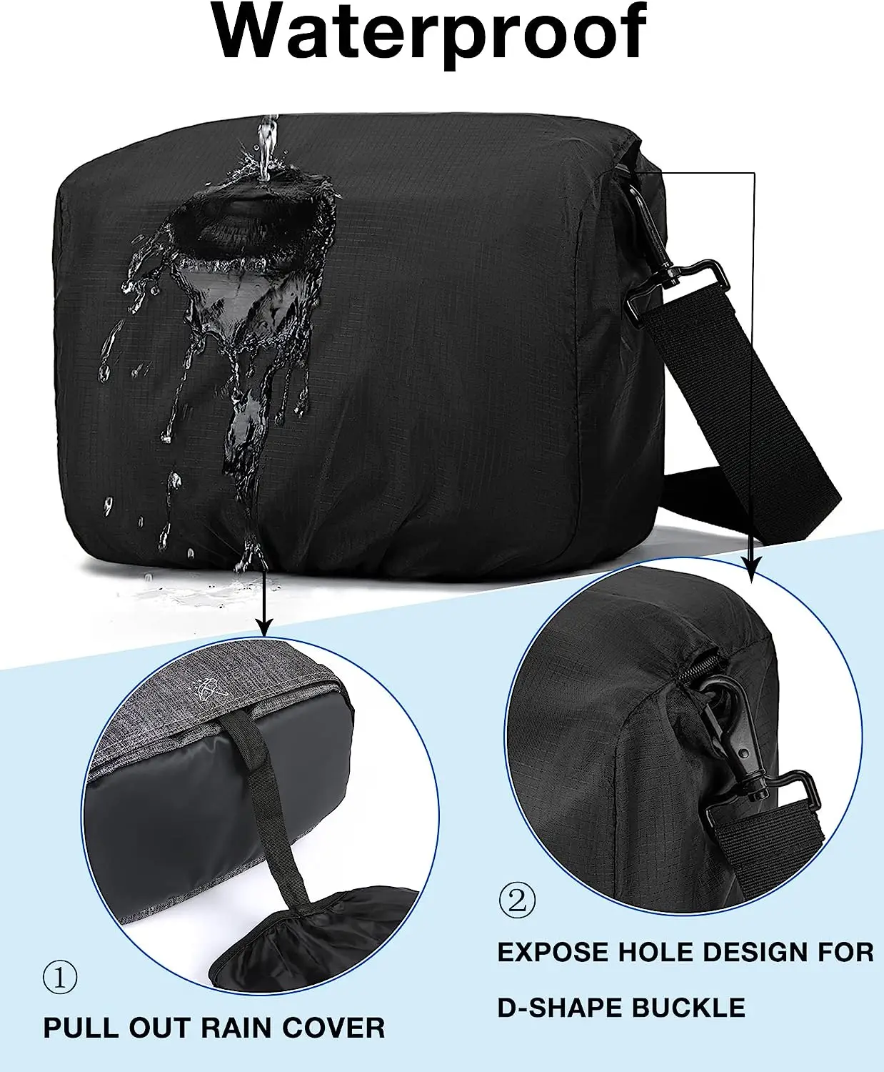 OEM factory designer professional fashion crossbody waterproof video digital gear camera bags for photography