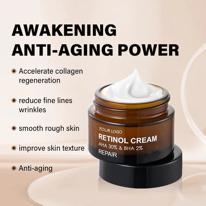 OEM/ODM продвинутый 30% AHA 2% BHA Retinol крем против старения удаление морщин отбеливающий ремонт ретинол для лица