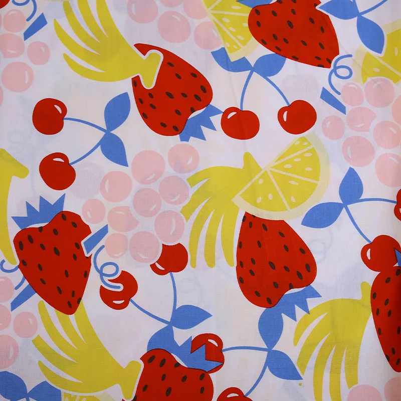 wholesale 100% cotton for baby floral cartoon banana cherry orange printed cotton fabric