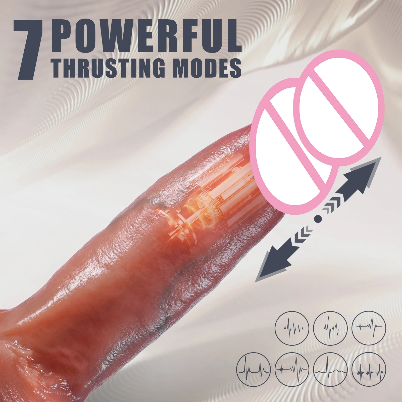 AAV Realistic Silicone G-spot Stimulation Clitoris Vibrating Telescopic Suction Cup Dildos Sex Toy For Beginner Women Orgasm