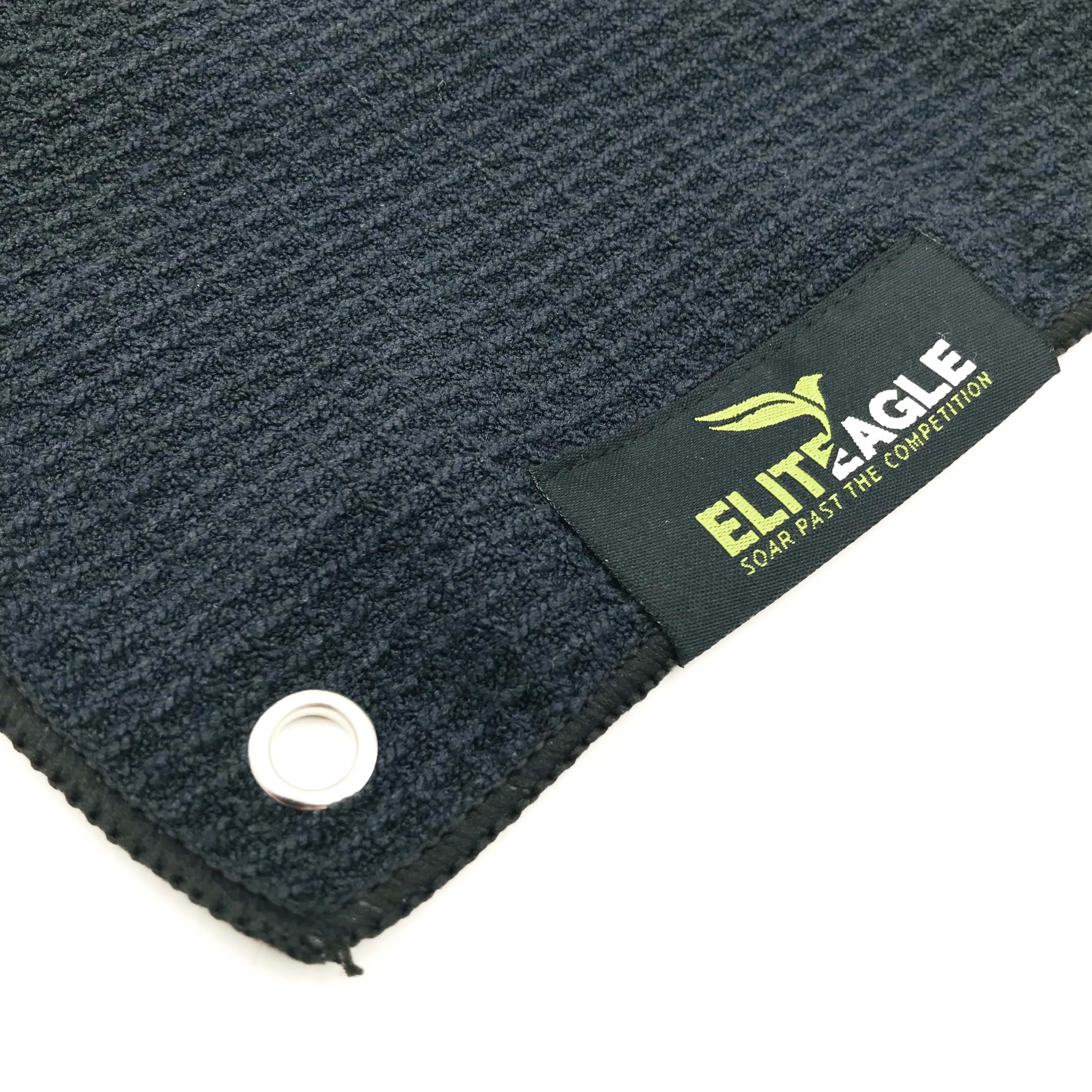 Wuxi Ivy Textile High quality customized embroidery magnetic microfiber waffle weave custom microfibre golf towel and carabiner