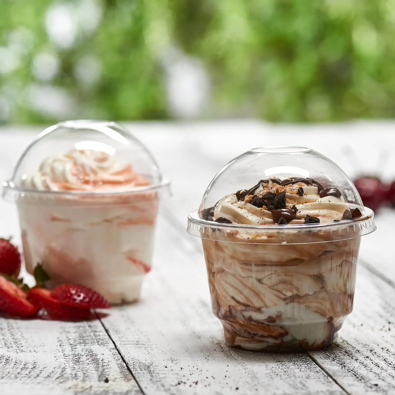 Mini PET Plastic Disposable Cup Sauce Container 7oz Takeout Cold drink Cup Transparent customizable Yogurt slush ice cream cups