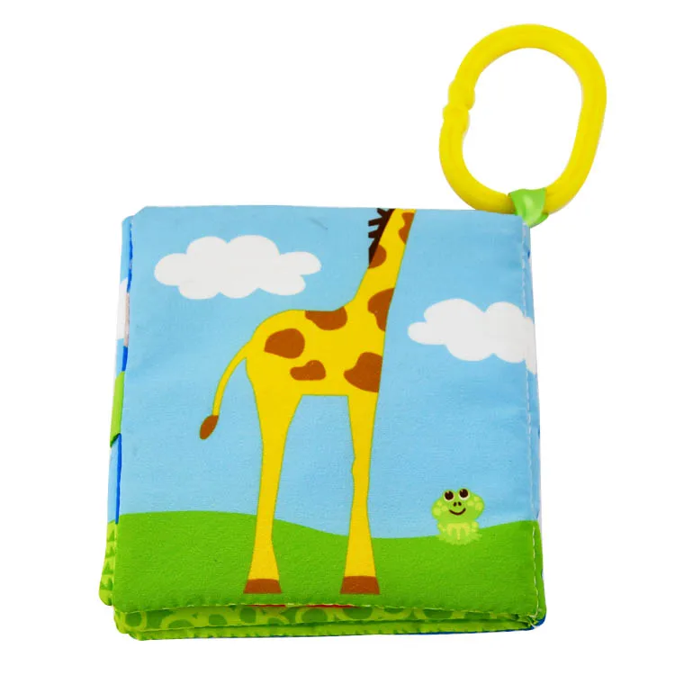Custom Early Education Toddlers Quiet Soft Activity Crinkle Baby Cloth Book