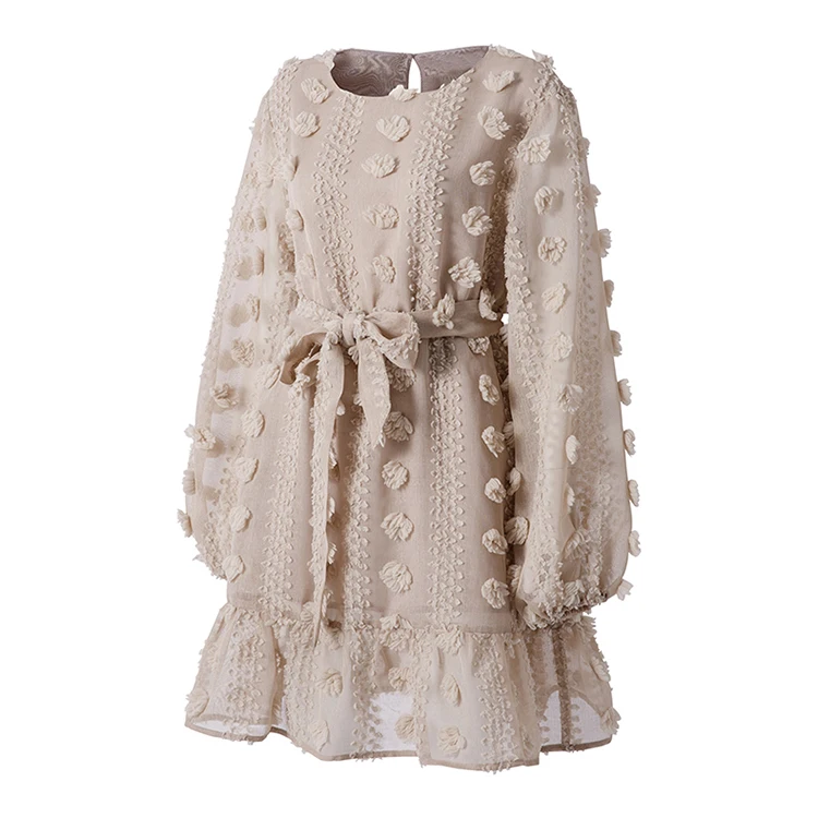 Vestidos De Fiesta Made 3D Flower Belle Pretty Princess Long Sleeve  Casual Dress Slimfit Women Clothing