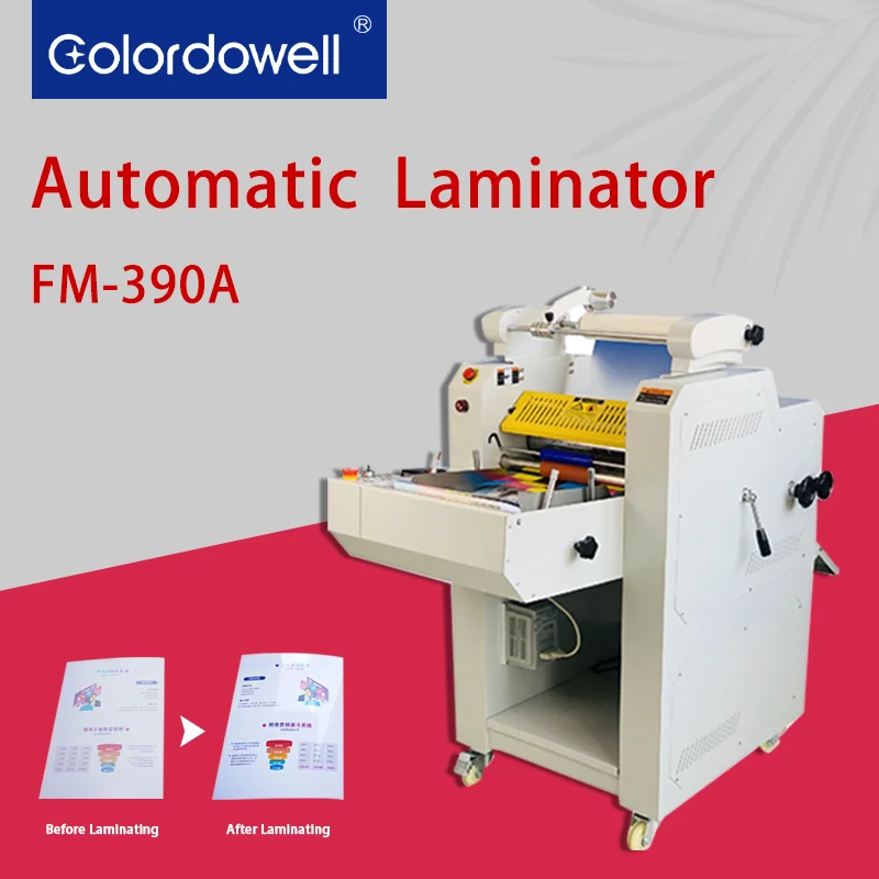 FM-390 Poster Paper Electric Thermal Automatic Laminator bopp film paper