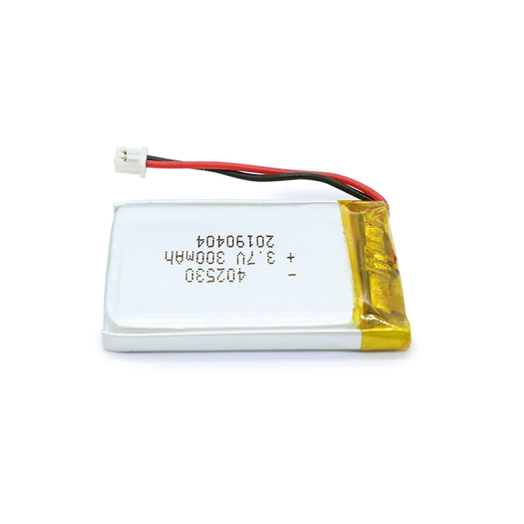 Wholesale lipo 300mAh 502535 801520 lithium battery 402530 3.7V 300mAh Lithium Polymer Battery with PCM connector